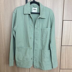 Zara Sage Green Chore Jacket